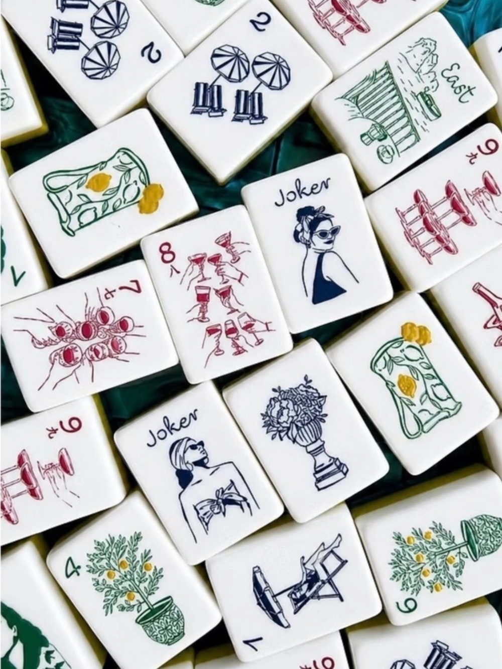 Call for Mahjong La Dolce Vita mahjong tiles set